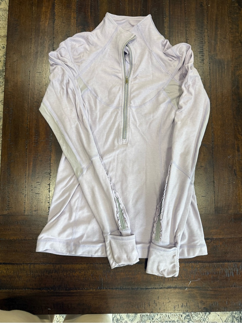 Lululemon Light Lavender Half-Zip Athletic Top